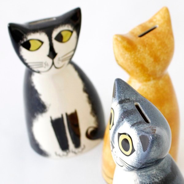 貯金箱 Hannah Turner Money box Cat ネコ BLACKxWHITE