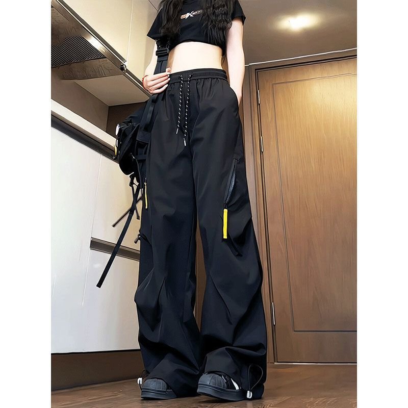 レディース パンツ 秋冬 秋 カジュアル アメリカン 冬 紫 ロング 薄手 切り替えデザイン ハイウエスト 速乾 ポリエステル
