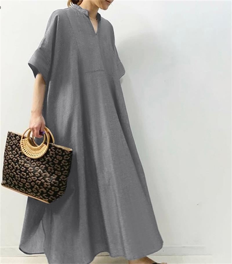 レディース ワンピース ロング マキシ 丈長 5分袖 キーネック ワイド Aライン オーバーサイズ 大人可愛い きれいめ シンプル カジュアル おしゃれ こなれ感 ラフ ルーズ 存在感 抜け感 ナチュラル 無地 春 夏 ママ 通勤 学生 デート お出かけ お泊まり アウトドア リゾート 旅行 公園 女子会 休日 バカンス ショッピング カフェ ランチ お家時間 体型カバー トレンド 定番 S M L XL 2XL 大きいサイズ ゆったり ゆる 黒 茶色 グレー ネイビー ベーシックカラー 大人カラー