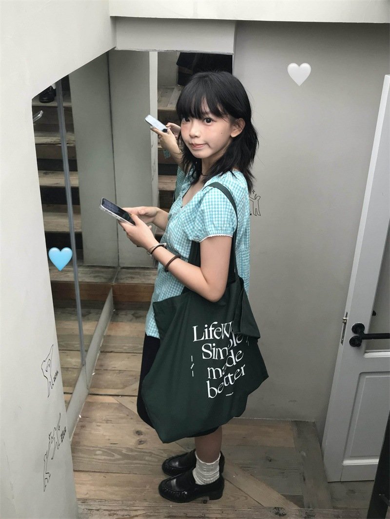 レディース シャツ トップス 半袖 チェック柄 スリム 春夏 きれいめ レトロ 通勤 韓国風 前開き Vネック 春 夏 レギュラー ボタン ポリエステル