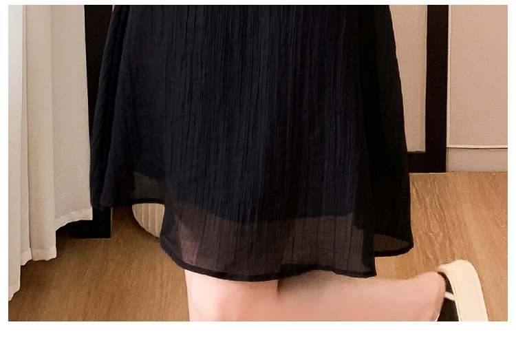 ワンピース 半袖 春夏 カジュアル おしゃれ 春 夏 ラウンドネック ミモレ フリル 上品 切り替えデザイン