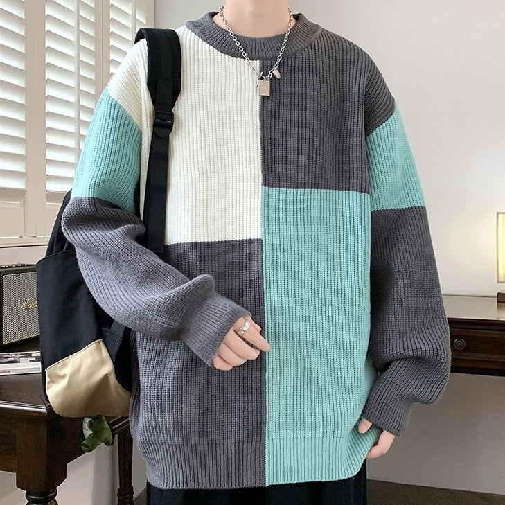 トップス セーター 長袖 クルーネック プルオーバー ミディアム丈 シンプル レトロ おしゃれ かっこいい カッコイイ 格好いい カジュアル こなれ感 個性的 主役級 存在感 レトロ ラフ ルーズ 抜け感 秋 冬 ベーシック ナチュラル クール スポーティー 無地 男性用 メンズ サラリーマン パパ 学生 通学 デート お出かけ 旅行 休日 アウトドア カフェ ショッピング 普段使い デイリー 着回し 重ね着 M L XL 2XL 3XL 4XL トレンド モテ 高見え 高級感 暖かい ゆったり