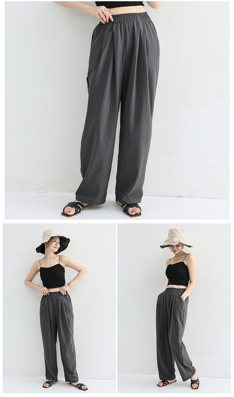 レディース パンツ ゆったり 春夏 カジュアル 春 夏 ポリエステル