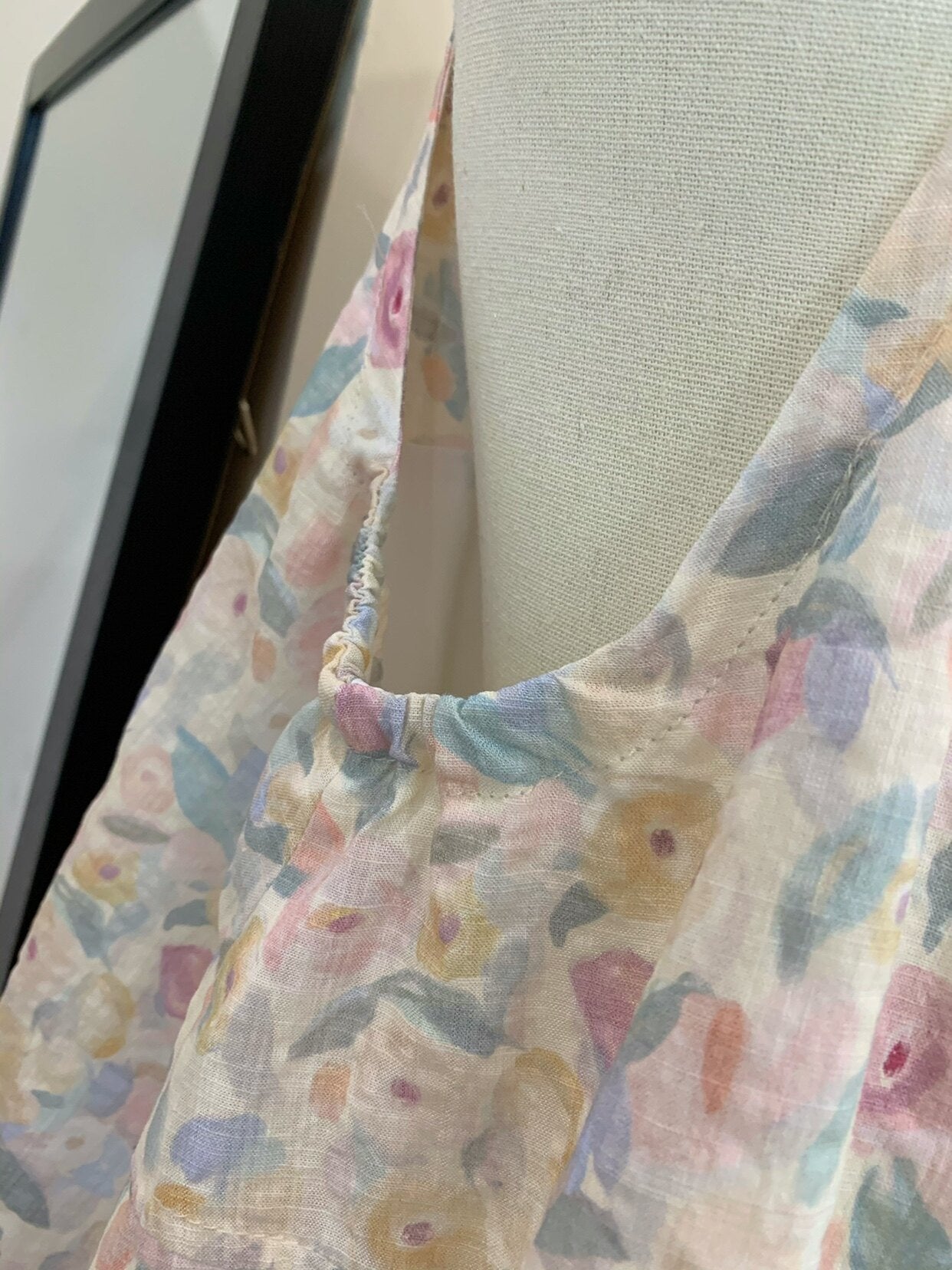 レディース トップス 花柄 コットン 綿 リネン 春夏 きれいめ 春 ショート 夏 上品 Aライン ピンク キャミソール 麻