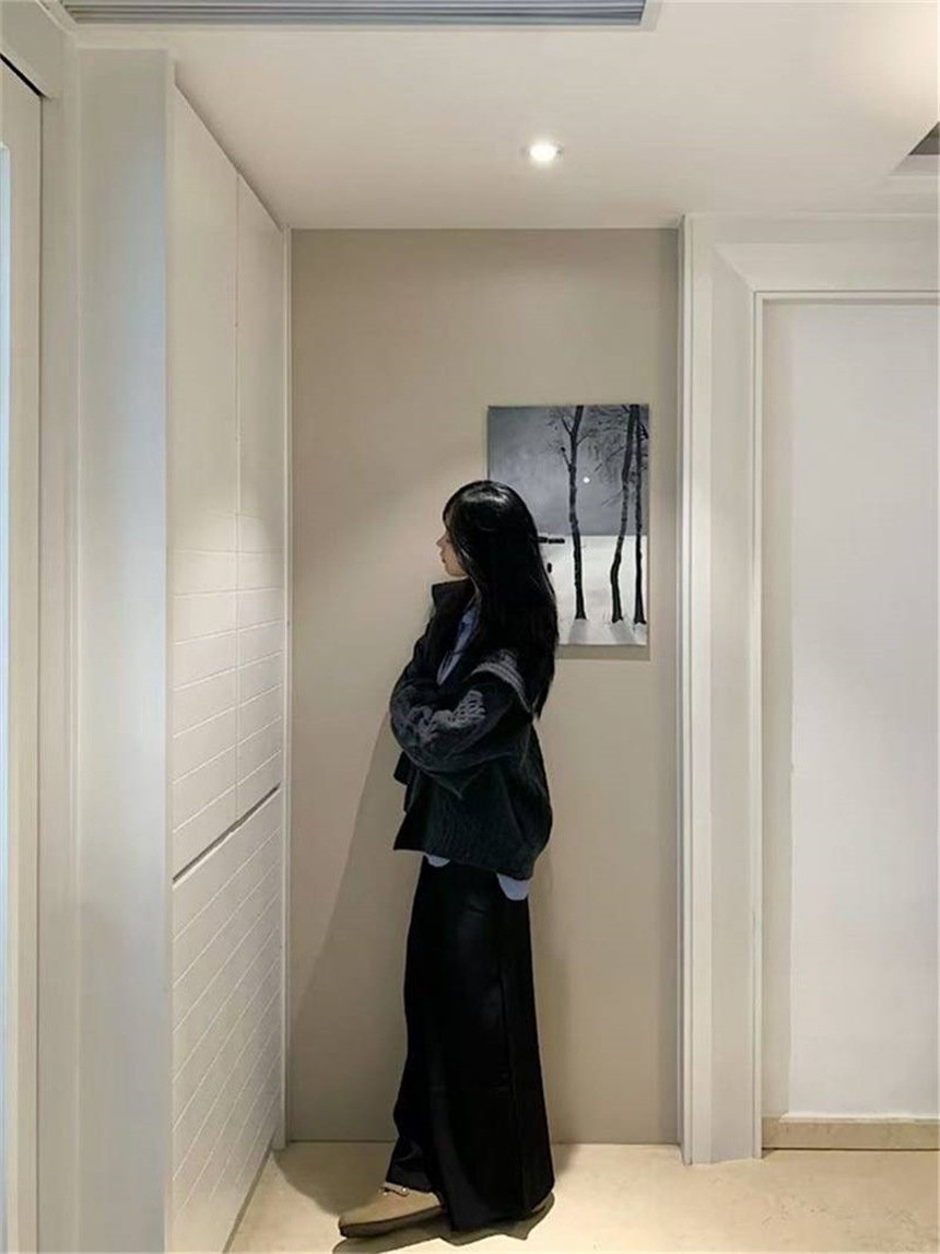 レディース ニット カーディガン 長袖 無地 ゆったり 秋冬 秋 カジュアル 体型カバー 膝丈 シンプル 冬 厚手 セーター 襟付き ポリエステル