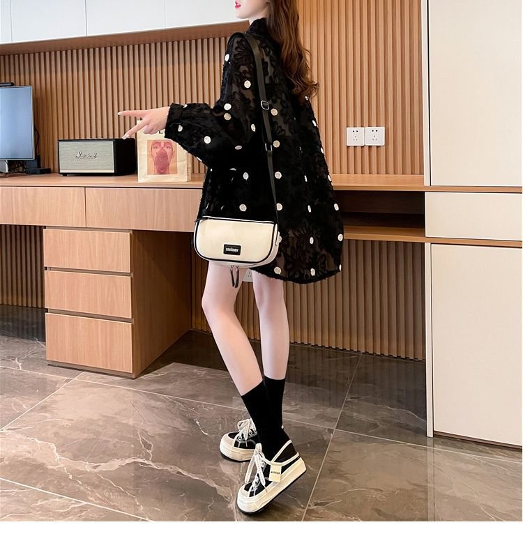 シャツ コート ジャケット 長袖 ゆったり 春夏 カジュアル 前開き 春 夏 ミモレ 薄手 ポリエステル