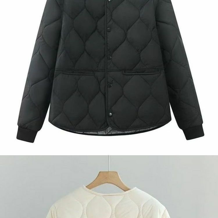 レディース ジャケット 長袖 無地 ゆったり コットン 綿 秋冬 秋 ミニ ホワイト 膝丈 シンプル 冬 ブラック オフホワイト ベージュ スタンドカラー フェミニン アウター 制服 ポリエステル