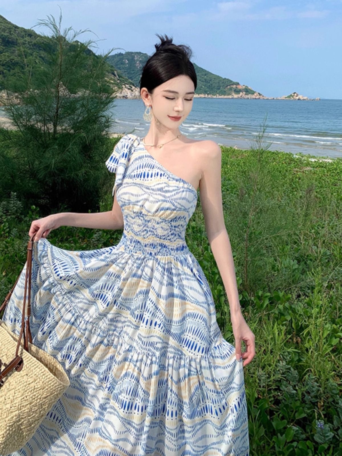 ワンピース ドレス ノースリーブ 春夏 旅行 袖なし 春 夏 リゾート ロング
