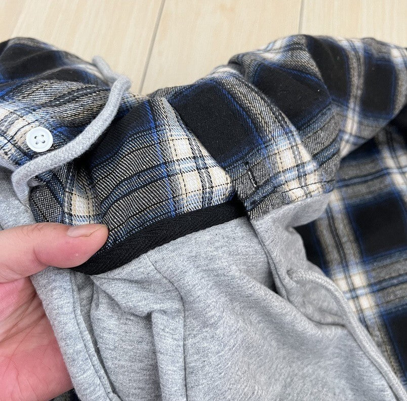 レディース トップス シャツ 羽織 前開き ミディアム 長袖 フード オーバーサイズ ストリート ボタン アメカジ カジュアル かっこいい レトロ こなれ感 ラフ メンズライク ボーイッシュ スポーティー ルーズ 存在感 抜け感 ベーシック アメリカン アクティブ ナチュラル チェック 秋 ママ 通勤 学生 学校 通学 部活 デート お出かけ お泊まり アウトドア キャンプ 旅行 公園 休日 ライブ お家時間 韓国 コーデ 体型カバー 普段使い 着回し 定番 ゆったり ゆる フリーサイズ 黒 ブラック