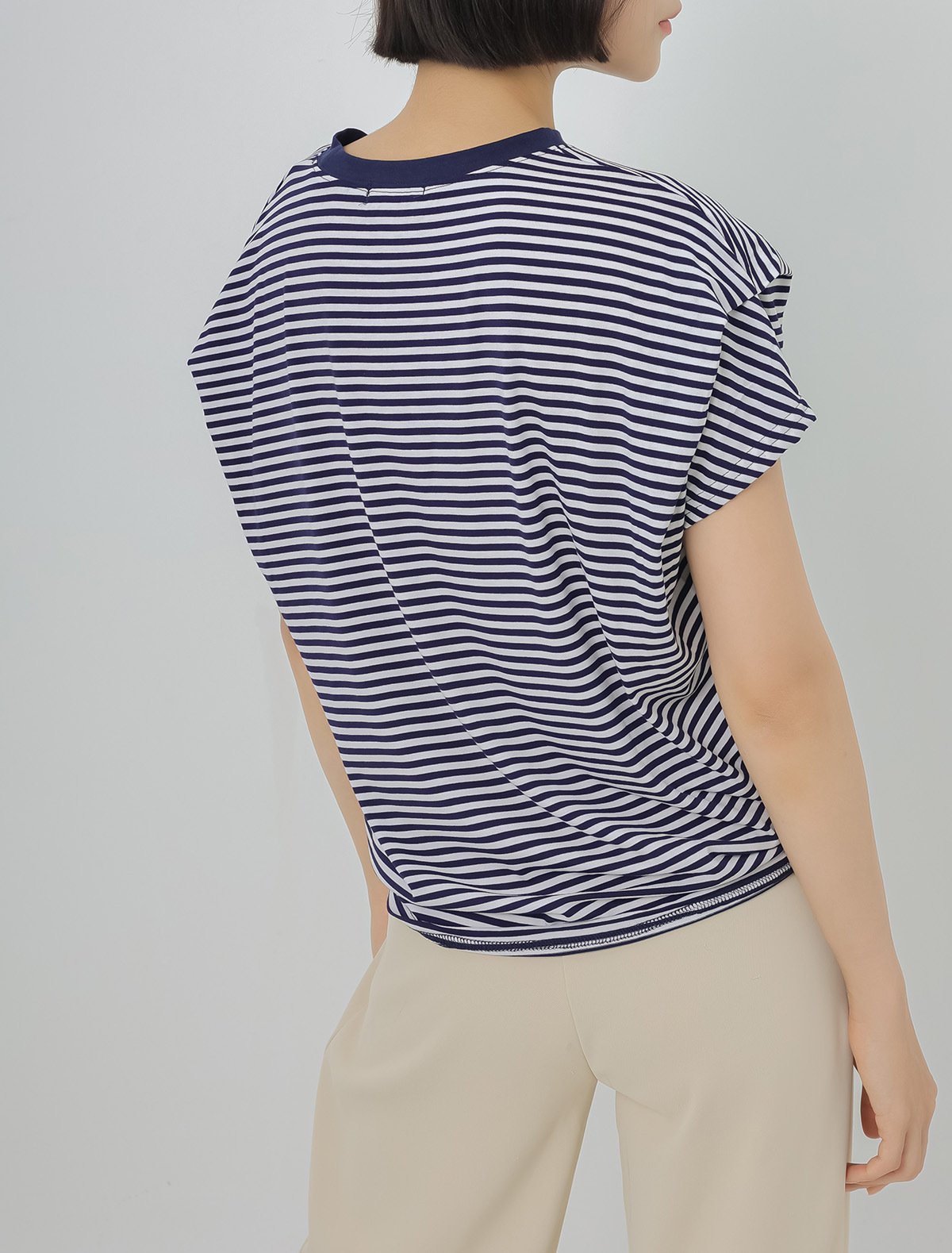 レディース トップス Tシャツ ニット 半袖 ボーダー ストライプ チェック柄 ゆったり コットン 綿 夏 体型カバー 春夏 膝丈 ラウンドネック シャツ