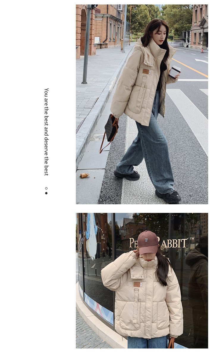 レディース コート ジャケット 長袖 ゆったり オーバーサイズ コットン 綿 秋冬 秋 きれいめ 通勤 オフィス 体型カバー ショート 膝丈 冬 ダウン 厚手 タイ ポリエステル