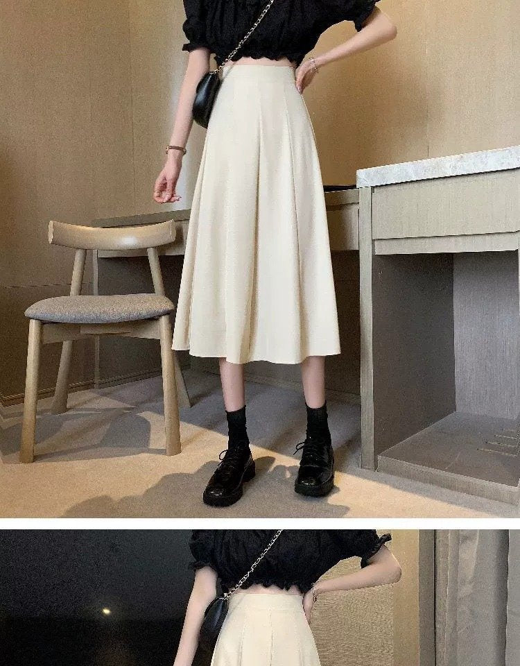 レディース ワンピース スカート 無地 春夏 体型カバー ミニ プリーツ 春 フレア 夏 シンプル ロング Aライン 切り替えデザイン ハイウエスト フェミニン プリーツスカート フレアスカート ポリエステル
