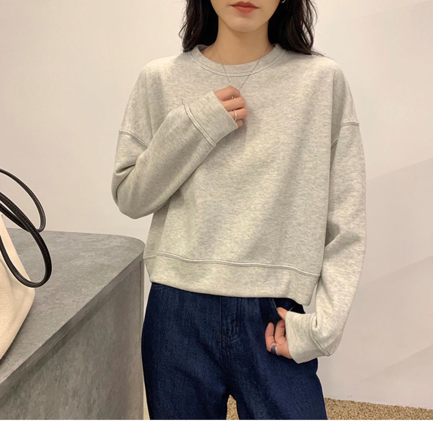 レディース トップス 長袖 ゆったり コットン 綿 春 秋冬 カジュアル 春夏 ショート ラウンドネック 秋 冬 裏起毛 プルオーバー タイ
