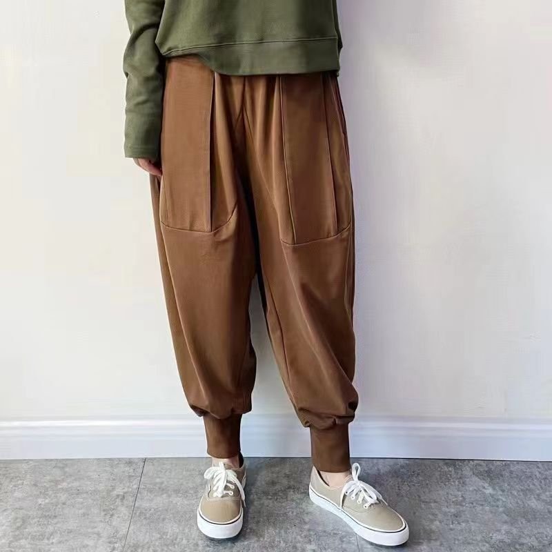 レディース パンツ ゆったり コットン 綿 秋冬 秋 カジュアル 大きいサイズ 冬