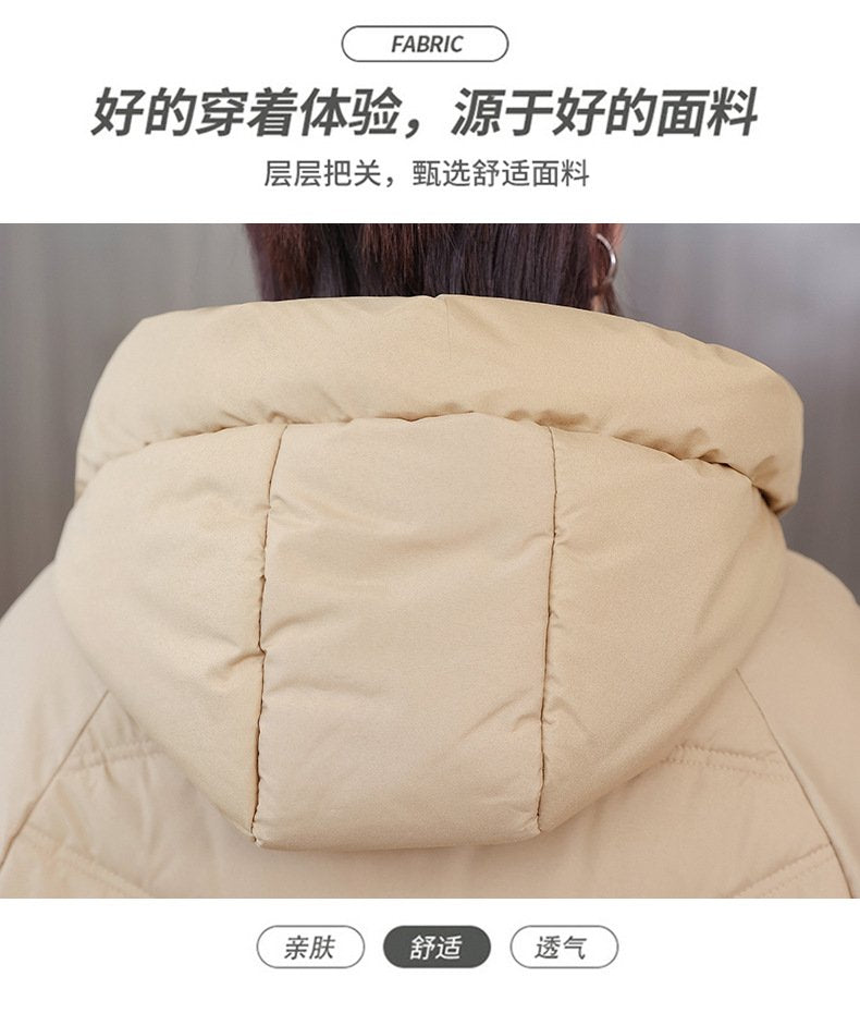 レディース コート ジャケット 長袖 無地 ゆったり コットン 綿 冬 きれいめ 通勤 体型カバー シンプル ダウン 上品 厚手 フード ポリエステル