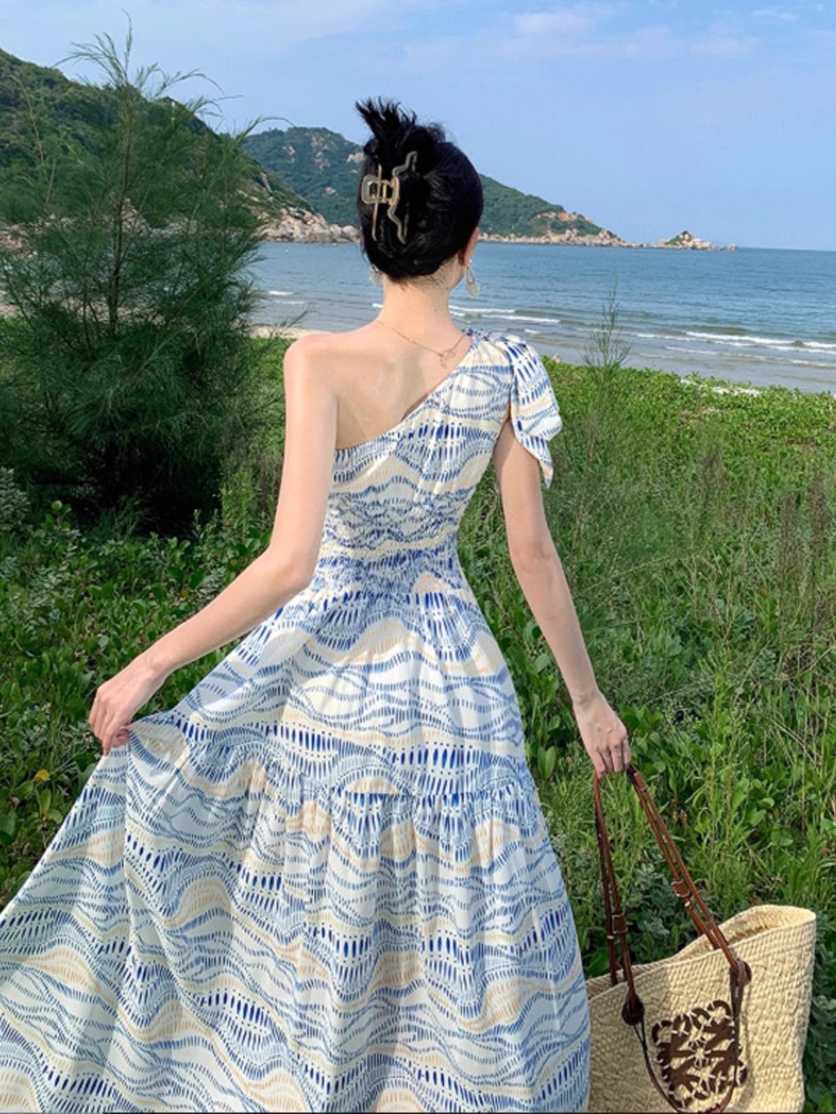 ワンピース ドレス ノースリーブ 春夏 旅行 袖なし 春 夏 リゾート ロング