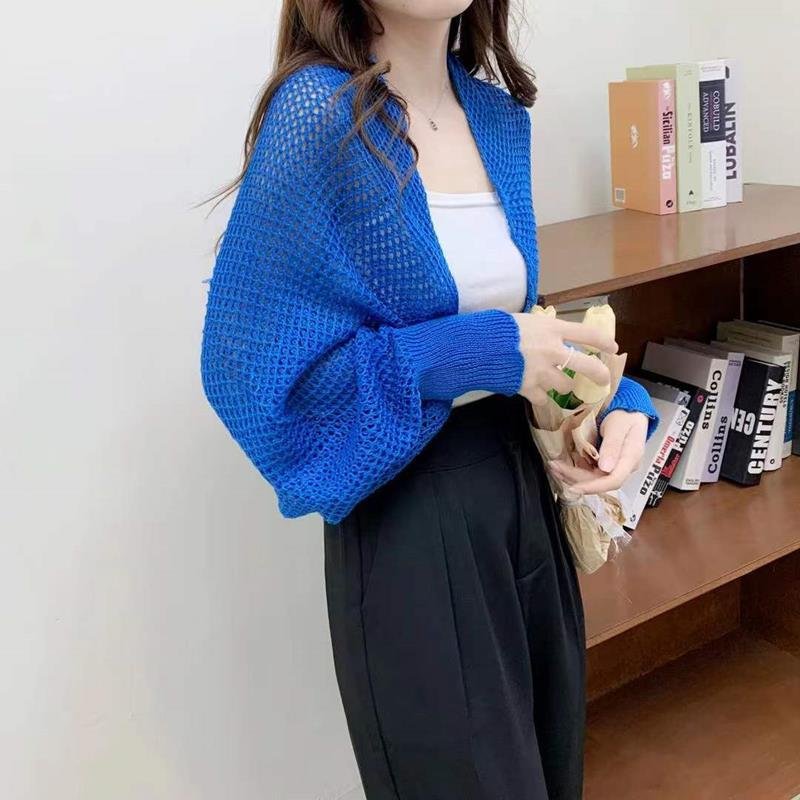 ニット カーディガン 長袖 無地 春夏 きれいめ 通勤 春 夏 シンプル 上品 ストレッチ レギュラー ポリエステル