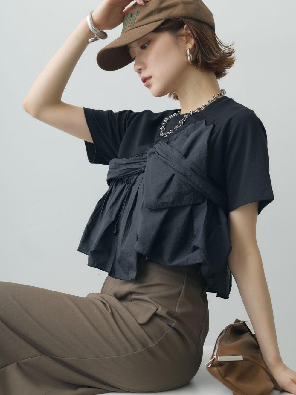 レディース トップス Tシャツ 半袖 無地 コットン 綿 春夏 春 白 夏 シンプル 上品 シャツ 襟付き