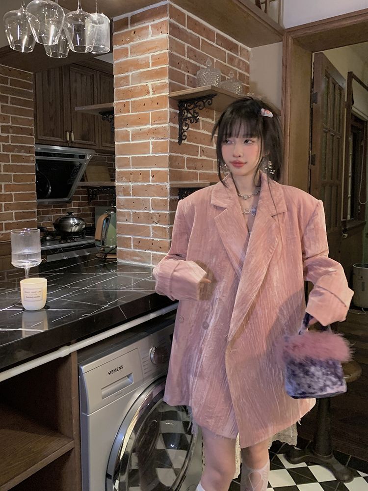 レディース トップス ジャケット アウター 上着 前開き 長袖 かわいい 大人可愛い きれいめ シンプル 上品 おしゃれ かっこいい キュート 無地 春 夏 秋 冬 デート お出かけ 女子会 休日 ショッピング カフェ ランチ コーデ 普段使い 着回し モテ S M L XL 2XL 黒 ピンク　ブレザー 編み込み こなれ感 かっちり ラブリー カレッジ風 学生風 誕生日 ママ ビジネス 通勤 通学 アウトドア イベント リゾート 公園 バカンス ホテル ガーデン 発表会 コンパ お家時間 韓国 普段使い