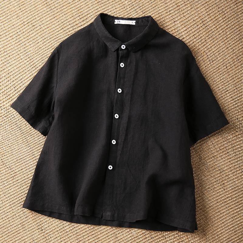 レディース シャツ ジャケット 半袖 長袖 無地 ゆったり リネン 春夏 カジュアル レトロ 前開き 春 ショート 夏 ラウンドネック シンプル 薄手 スーツ タイ ポリエステル
