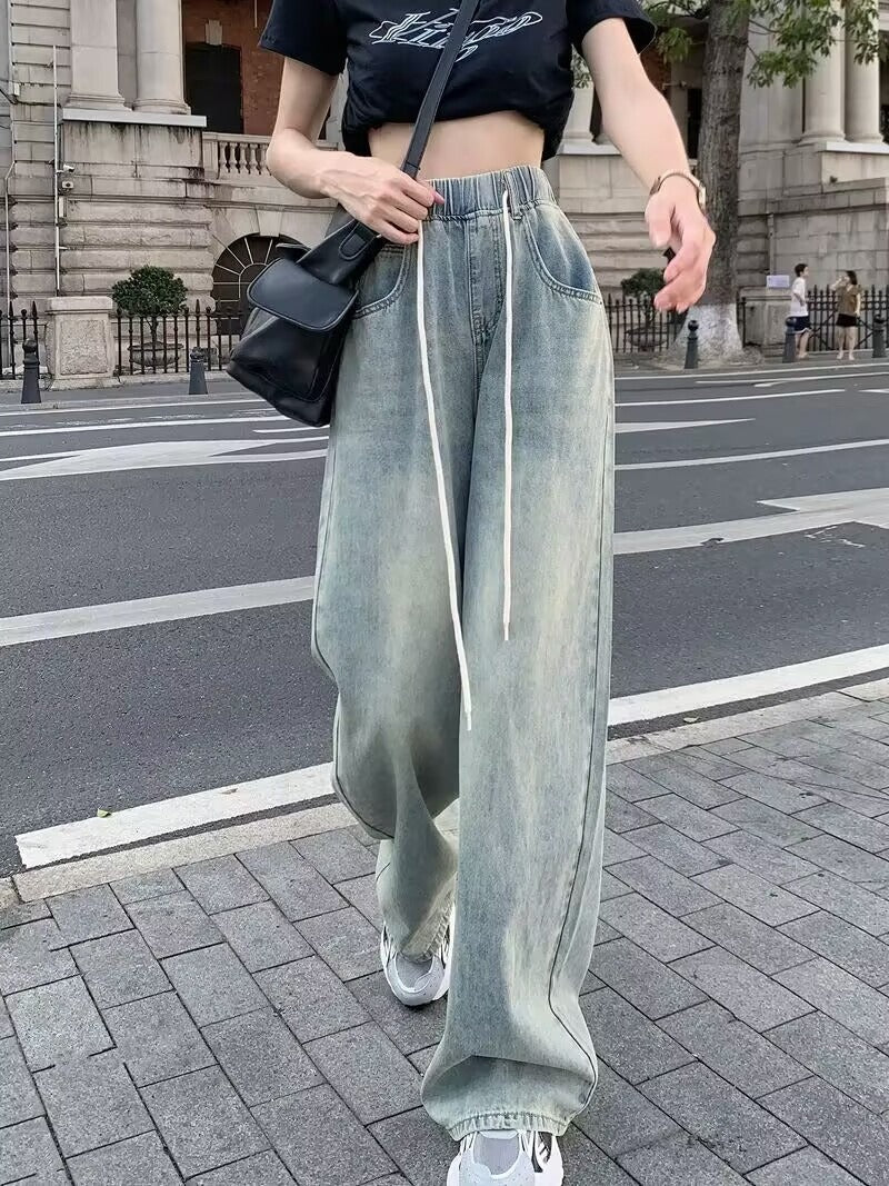 レディース パンツ ボトムス デニム ストレートパンツ ロングパンツ デニムパンツ ロング ストリート ポケット ヴィンテージ アメカジ ドロスト かわいい 大人可愛い きれいめ シンプル カジュアル 上品 おしゃれ かっこいい レトロ こなれ感 メンズライク 抜け感 ベーシック アメリカン 無地 春 夏 秋 学生 学校 通学 デート お出かけ 休日 高原 ガーデン ショッピング カフェ 体型カバー 普段使い 着回し 定番 S M L XL ゆったり 黒 ブラック ダークグレー 水色 ブルー ライトブルー