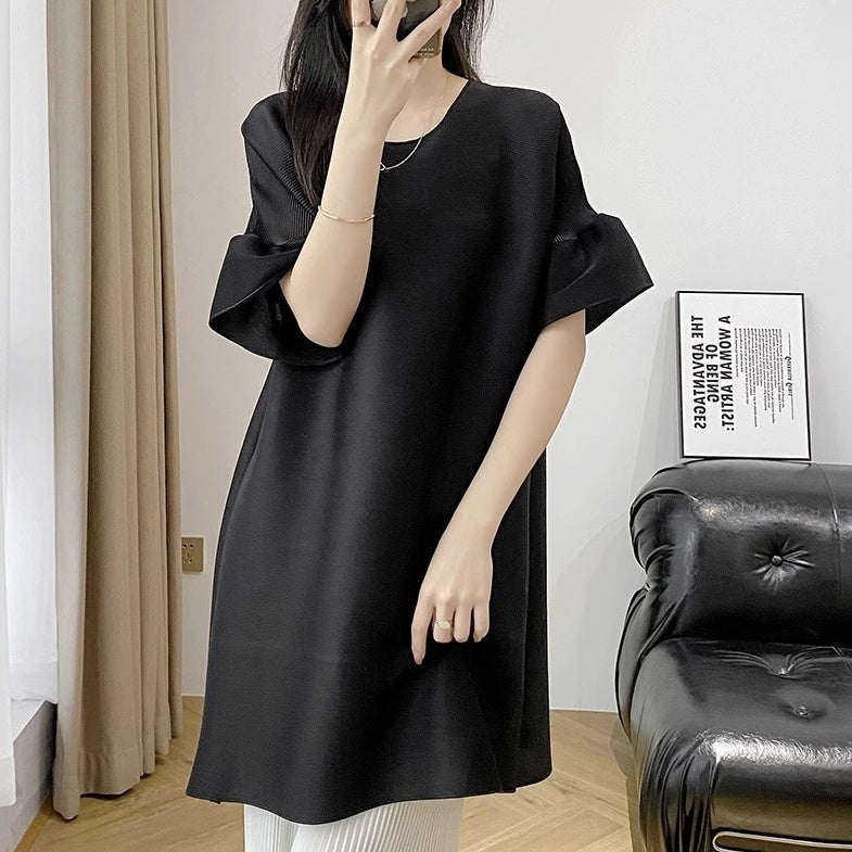 2way ワンピース ミニワンピース 5分袖 ラウンドネック チュニック かわいい 可愛い 大人可愛い きれいめ シンプル レトロ おしゃれ かっこいい カジュアル こなれ感 個性的 魅力的 主役級 存在感 抜け感 春 夏 ベーシック ナチュラル エレガント キュート フェミニン ガーリー 無地 女性用 レディース ママ OL 通勤 オフィス 学生 通学 デート お出かけ ランチ 旅行 休日 カフェ ショッピング コンパ 普段使い デイリー 着回し 重ね着 美脚 ワンサイズ トレンド モテ ゆったり