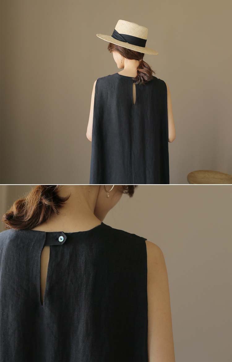 ドレス ノースリーブ 無地 春夏 きれいめ 袖なし 春 夏 ラウンドネック シンプル ロング 上品