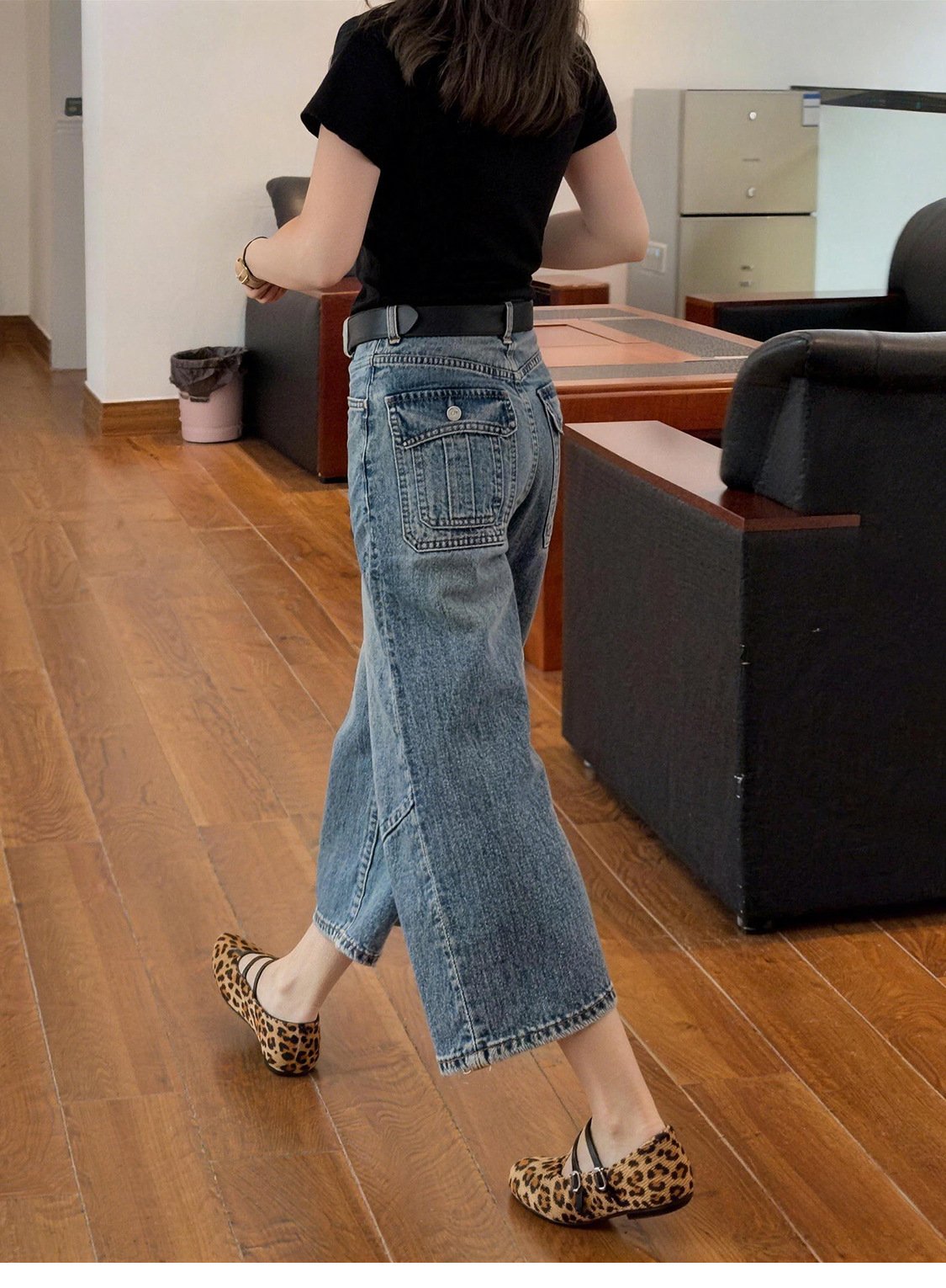 レディース パンツ ゆったり ワイド デニム 春夏 カジュアル アメリカン きれいめ 春 夏 上品 レトロ 薄手 美脚 デニムパンツ ハイウエスト タイ