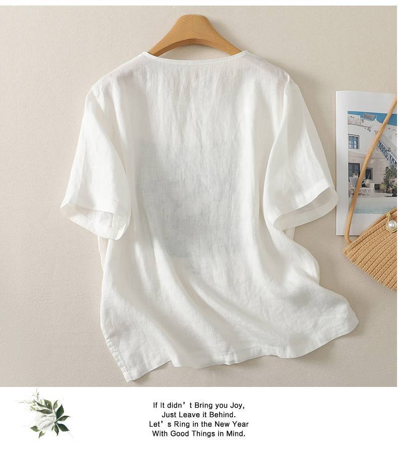 レディース トップス Tシャツ ニット 半袖 プリント コットン 綿 リネン 春夏 きれいめ 通勤 デニム 春 夏 シャツ プルオーバー 丸首