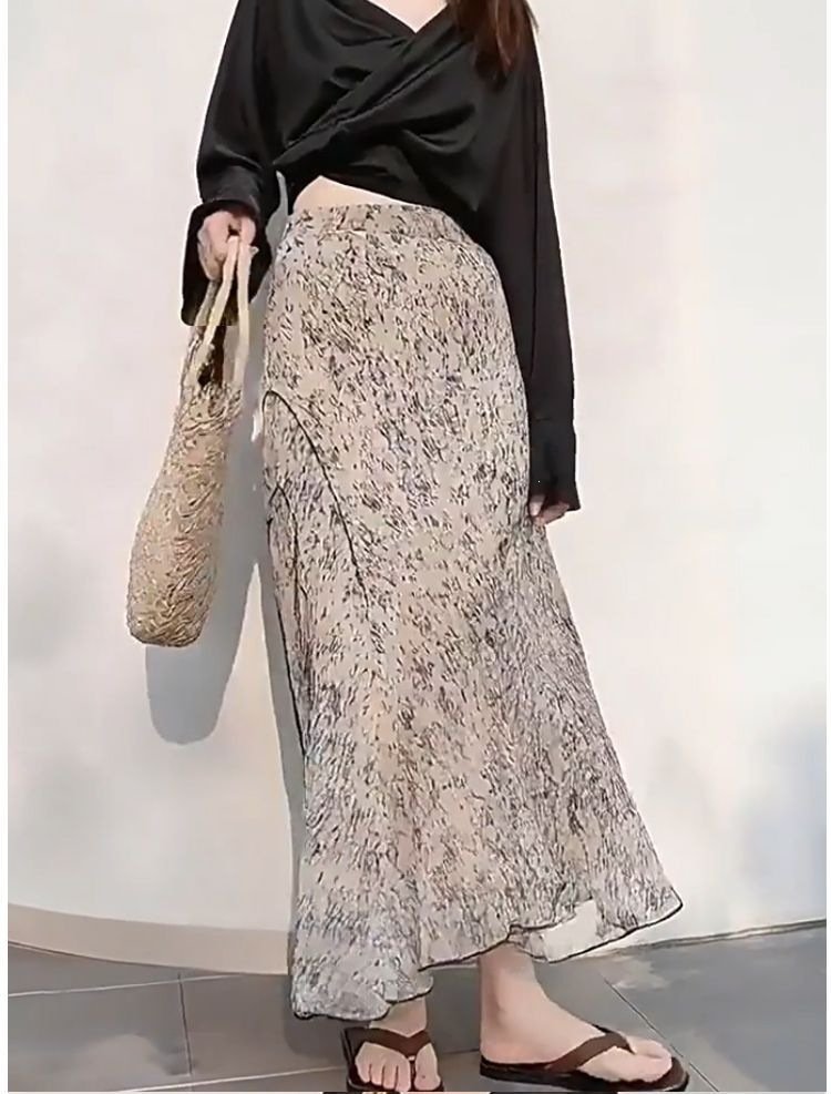 ワンピース スカート プリント アニマル柄 春夏 通勤 大きいサイズ ミニ 春 夏 上品 ロング フェミニン タイ 細見え