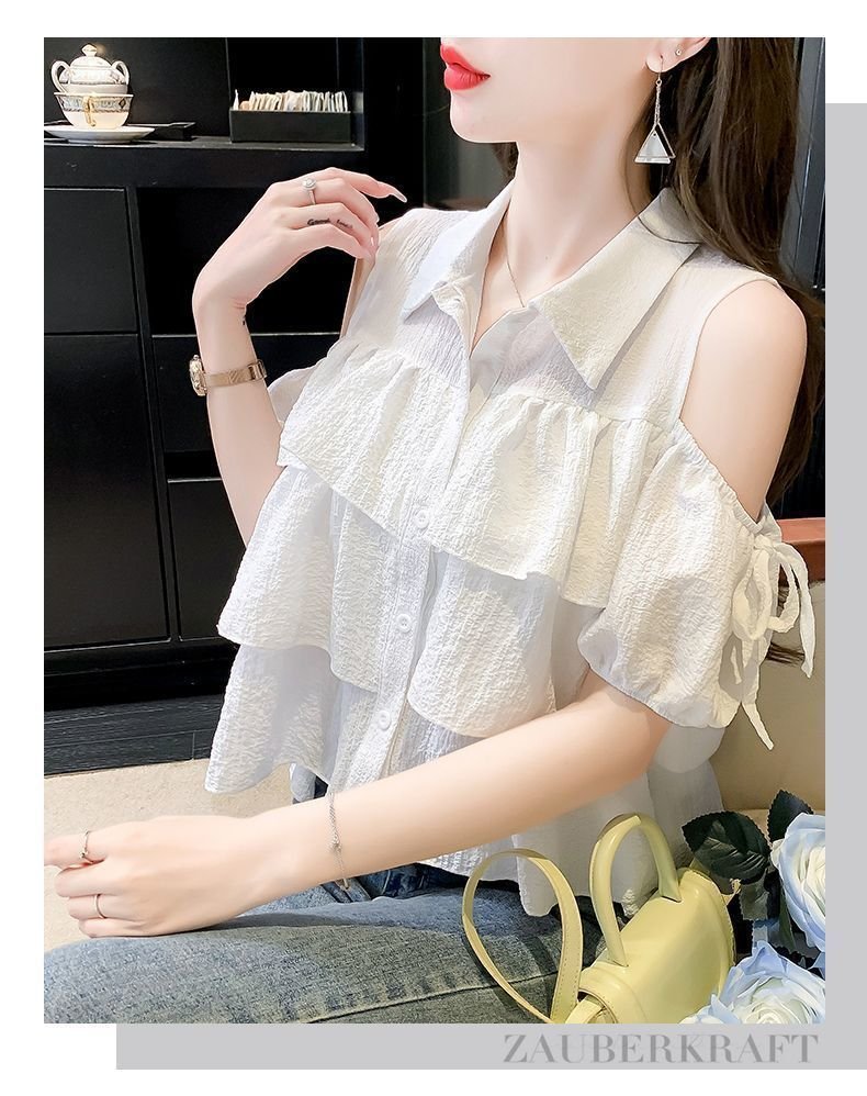 レディース シャツ 半袖 ゆったり 春夏 前開き プリーツ 春 夏 膝丈 ポリエステル