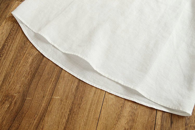 レディース シャツ トップス 長袖 無地 ゆったり コットン 綿 リネン 春夏 レトロ 体型カバー 前開き 春 夏 ラウンドネック シンプル 刺繍 フリル プルオーバー レギュラー ポリエステル