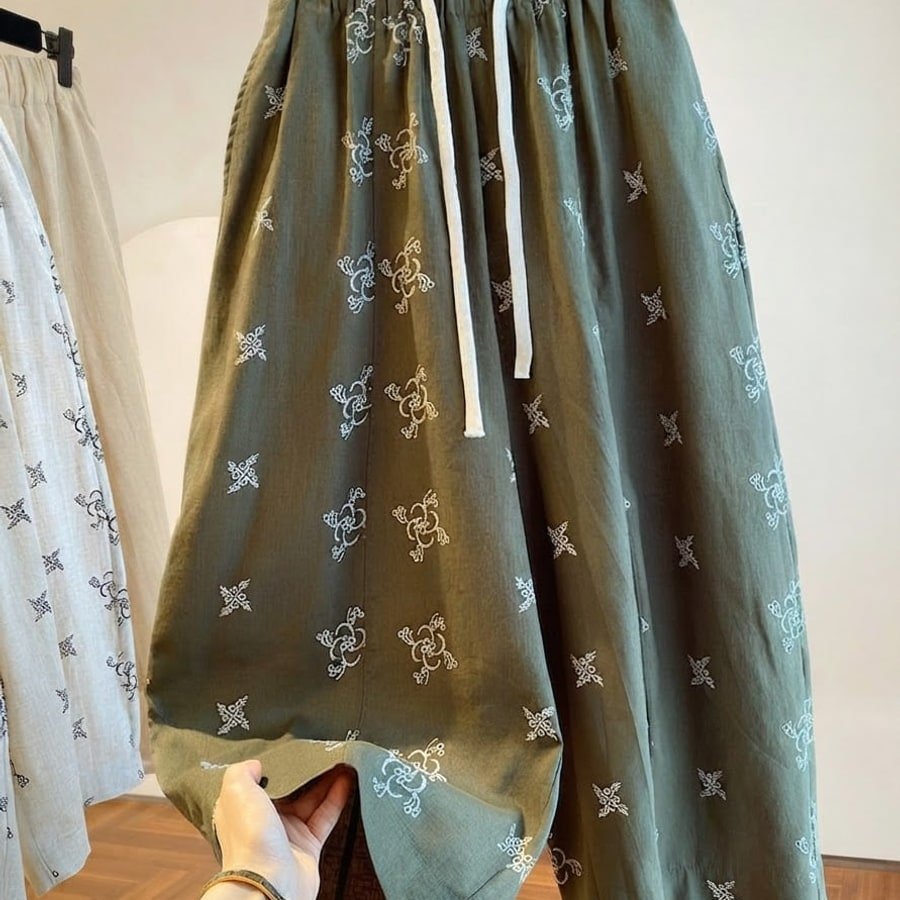 レディース パンツ ゆったり ワイド リネン デニム 春夏 きれいめ レトロ 通勤 着回し 春 夏 ワイドパンツ 薄手 都会的