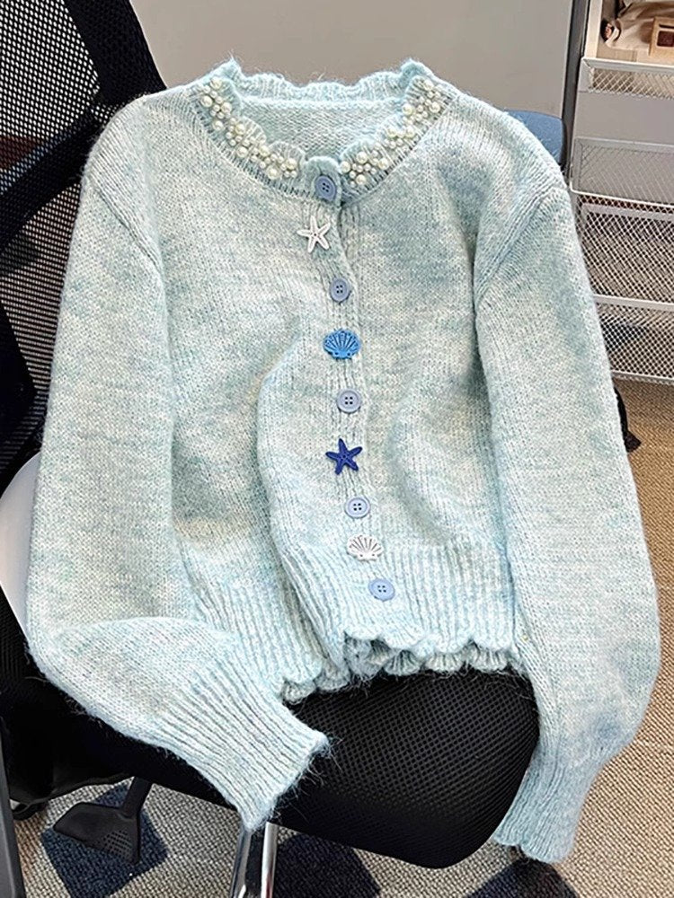 レディース トップス ニット カーディガン 長袖 春夏 春 夏 膝丈 ラウンドネック 秋 セーター コート 丸首