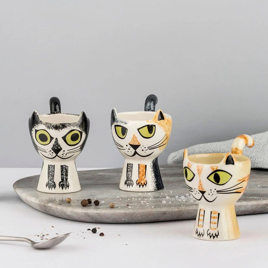 エッグカップ Hannah Turner Egg cups Cat ネコ BLACKxWHITE