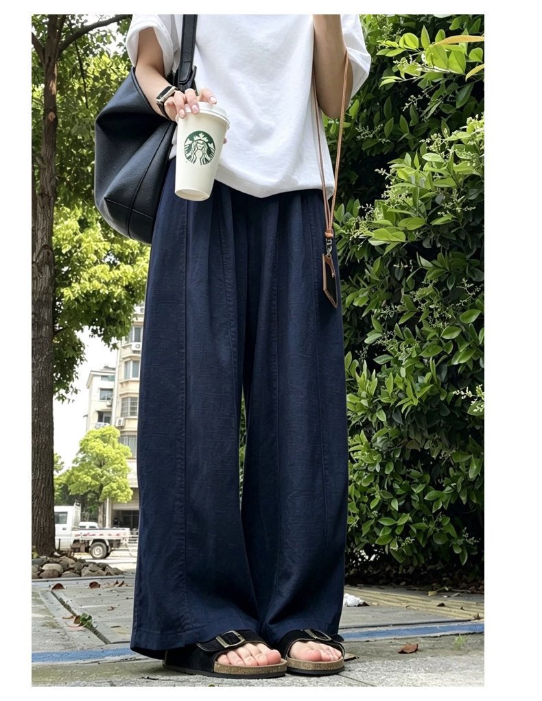 レディース パンツ 無地 ゆったり ワイド コットン 綿 麻 春夏 カジュアル きれいめ 通勤 春 白 夏 シンプル ロング ワイドパンツ 薄手 バルーン ハイウエスト 都会的