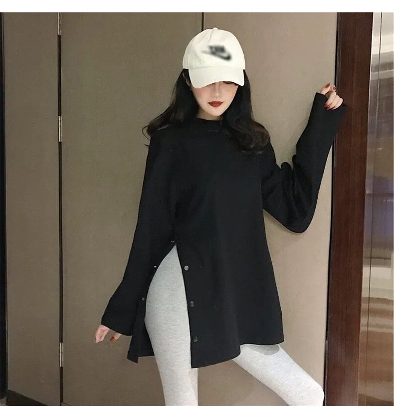 レディース Tシャツ 長袖 無地 ゆったり 秋冬 秋 カジュアル ラウンドネック シンプル 冬 韓国ファッション ロング シャツ ストレッチ ポリエステル