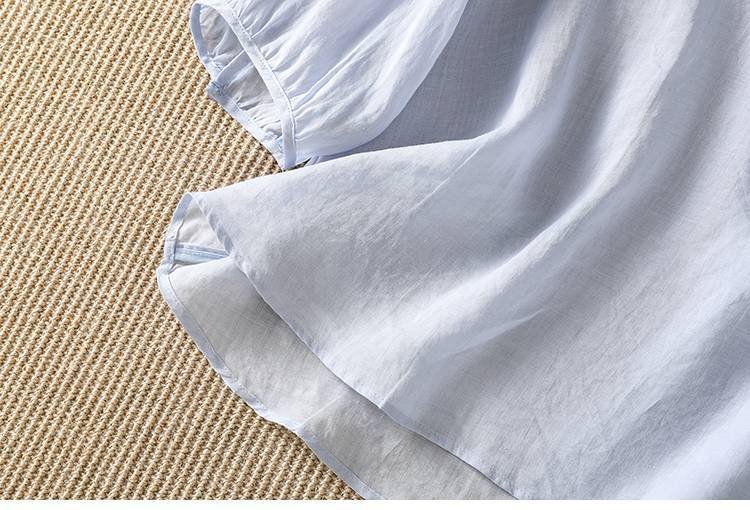 レディース シャツ Tシャツ 半袖 コットン 綿 デニム 春夏 カジュアル きれいめ 通勤 前開き 春 夏 刺繍 薄手 プルオーバー 透けない