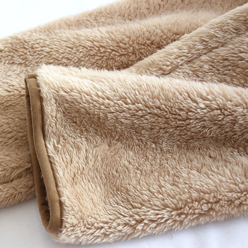 レディース 長袖 無地 秋冬 秋 冬 ルームウェア 暖かい パジャマ 厚手 フランネル スタンドカラー ベルベット ポリエステル