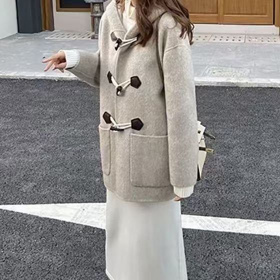 レディース コート 長袖 無地 ゆったり 春夏 カジュアル 春 ショート 夏 膝丈 秋 シンプル ウール フード