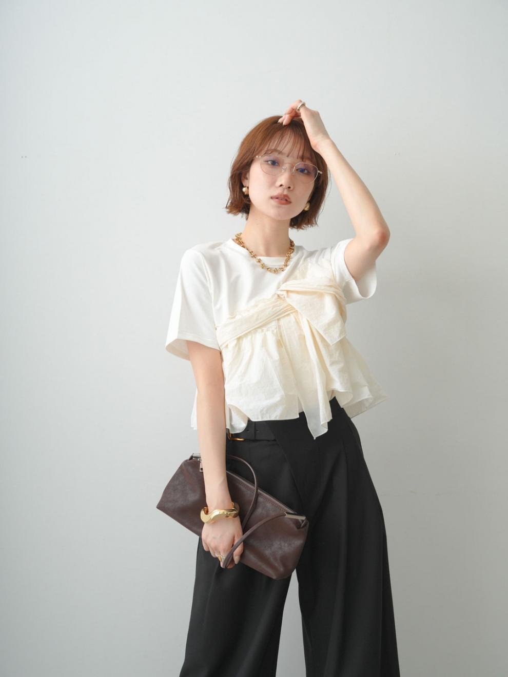 レディース トップス Tシャツ 半袖 無地 コットン 綿 春夏 春 白 夏 シンプル 上品 シャツ 襟付き