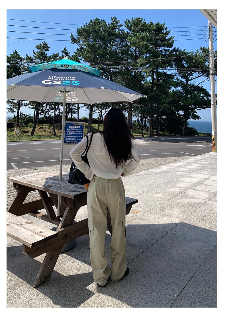 レディース パンツ 無地 ワイド コットン 綿 秋冬 秋 カジュアル シンプル 冬 ロング ワイドパンツ ポケット ハイウエスト