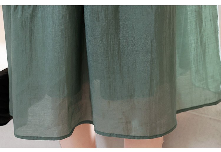 ワンピース 半袖 夏 きれいめ レトロ 通勤 春夏 ラウンドネック 上品 ポリエステル