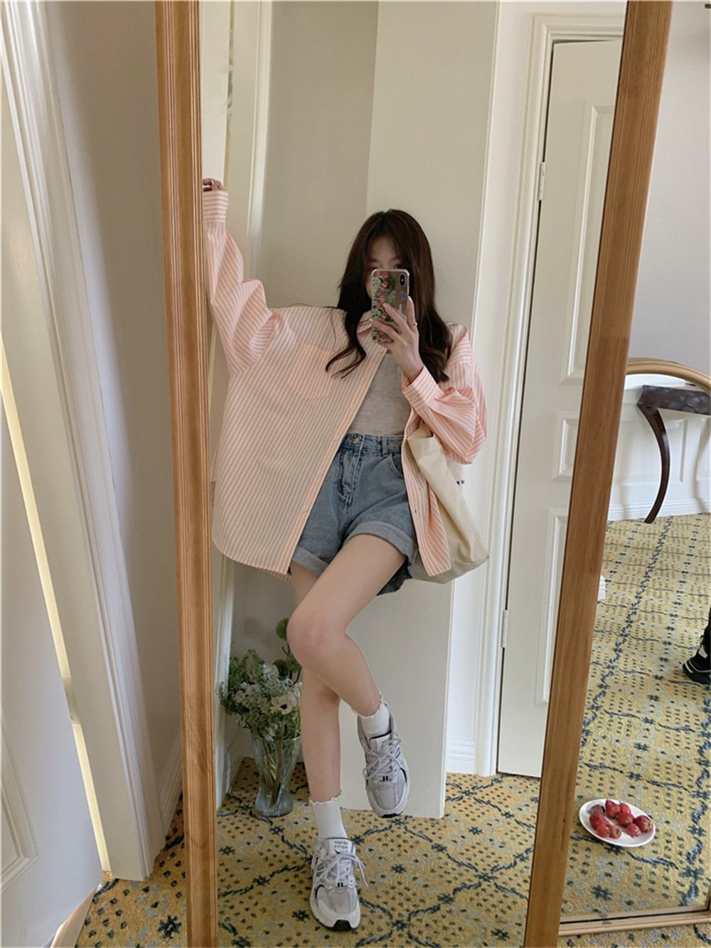 レディース シャツ ジャケット 長袖 ボーダー ストライプ ゆったり スリム 春夏 カジュアル 前開き 春 夏 都会的 グリーン ポリエステル UVカット