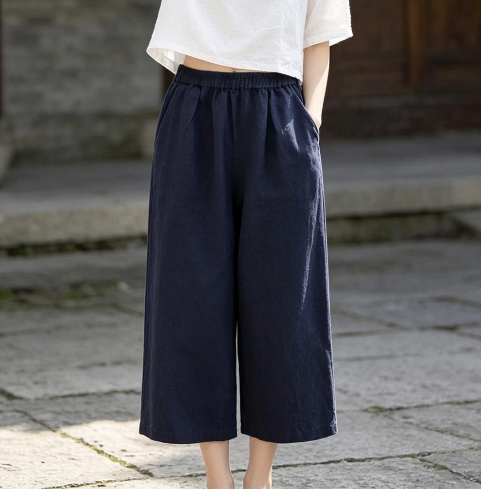 レディース パンツ 無地 ゆったり ワイド コットン 綿 リネン 春夏 カジュアル きれいめ レトロ 通勤 大きいサイズ 春 夏 シンプル 都会的