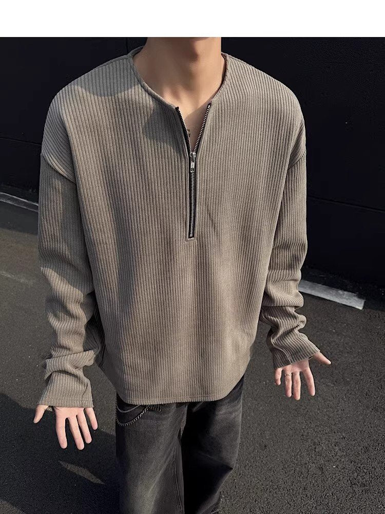Tシャツ コート 長袖 無地 ゆったり 春 秋冬 春夏 ラウンドネック 秋 シンプル 冬 シャツ ハーフ ポリエステル