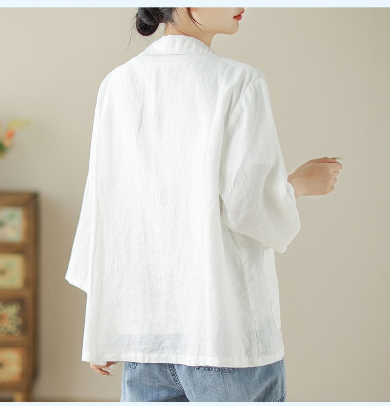 レディース ジャケット ゆったり コットン 綿 リネン 春夏 きれいめ レトロ 通勤 オフィス 体型カバー 春 ショート 夏 レザー レギュラー ボタン
