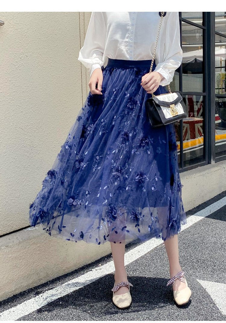 レディース スカート 無地 春 きれいめ 通勤 大きいサイズ ボトムス シンプル 刺繍 ブラック ロング Aライン 切り替えデザイン レッド ハイウエスト アプリコット ネイビー ロングスカート ポリエステル