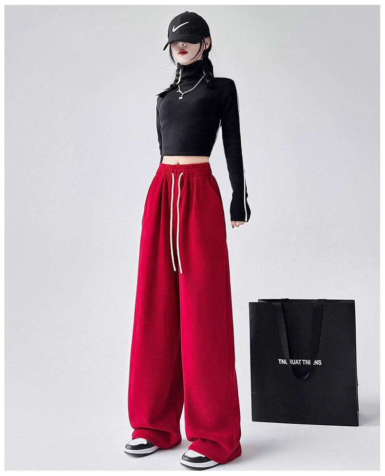 レディース パンツ ボトムス 裏起毛 ロングパンツ ワイドパンツ ロング ワイド ストレート ストリート ハイウエスト ウエストゴム ドロスト アメカジ かわいい 大人可愛い シンプル カジュアル おしゃれ こなれ感 ボーイッシュ ルーズ 抜け感 ベーシック 無地 秋 冬 ママ 学生 学校 通学 デート お出かけ アウトドア イベント 旅行 公園 女子会 休日 ライブ コンパ カフェ 韓国 コーデ 防寒 体型カバー 脚長 普段使い 着回し M L XL ホワイト ブラック ブラウン グレー ピンク レッド