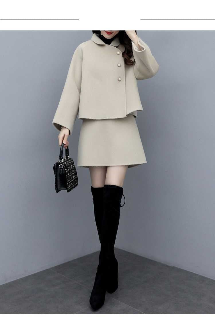 セットアップ 2点セット 上下セット 長袖 ラウンドネック 襟付き 前開き ボタン 大人可愛い きれいめ シンプル カジュアル おしゃれ こなれ感 個性的 主役級 存在感 抜け感 無地 春 秋 ロングシーズン ママ オフィス ビジネス OL 通勤 デート お出かけ お泊まり 旅行 女子会 韓国 オルチャン 楽ちん 暖かい 体型カバー 普段使い 着回し トレンド 流行 インスタ映え S M L XL 2XL 3XL 大きいサイズ クリーム 黒 ブラック